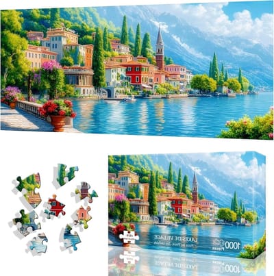 Kleurrijke Puzzel van 1000 Stukken voor Volwassenen en Kinderen vanaf 14 Jaar, Uitdagende Jigsaw Puzzle van 80 x 41 cm voor Ontspanning en Gezellige Familietijd, Perfect voor Thuisdecoratie