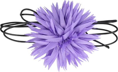 Haarsoires Haarband Bloem - Veter - Striklint - Lila Paars - Haaraccessoire met Bloemen - Bloemenaccessoire voor Dames & Meisjes