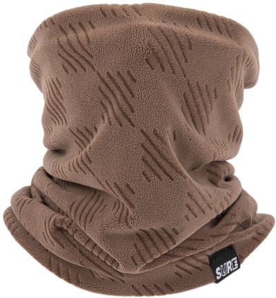 Lange Fleece Buff – Ademend Thermische Nekwarmer – Lichtgewicht Fietssjaal voor Heren & Dames, 30×25 cm - Bruin