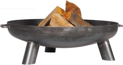 Vuurschaal Staal - Buitenhaard Schaal - Terras Verwarmen - 2-in-1 Brazier Functie - Ø 70 cm - Onbehandeld