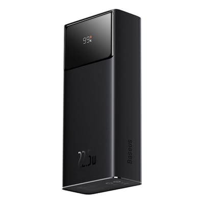 Baseus EnerFill FP41 30000mAh 22.5W Power Bank with Simple USB-A - USB-C 3A 30cm Cable - Black - 30000 mAh