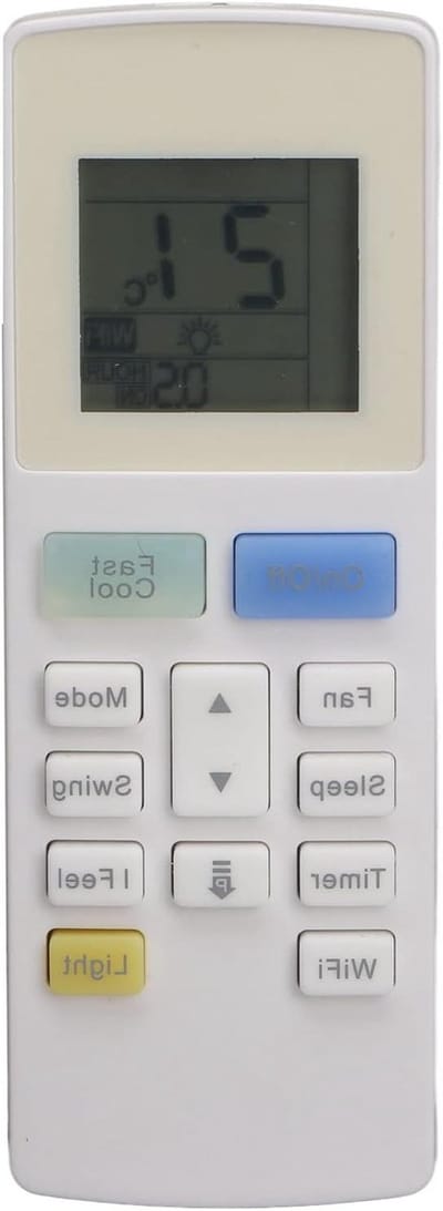 Vervangende afstandsbediening voor airconditioners, geschikt voor diverse modellen zoals Yaw1f1, Yaw1f4 en YAW1F9, ideaal voor thuisgebruik en eenvoudig in gebruik.