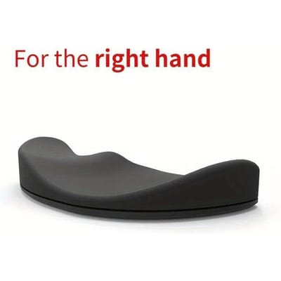 Ergonomische muismat met polssteun van siliconengel, antislip, gestroomlijnd ontwerp, polssteun, computermuismat voor kantoor, gaming en pc. zwart