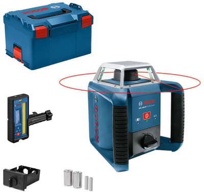 Bosch Professional GRL 400 H Rotatielaser Rood + Laserontvanger LR 45 in L-Boxx - 0601061805