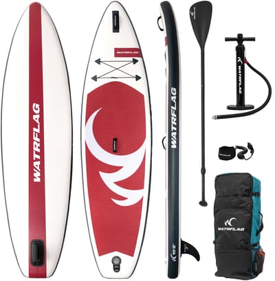 Watrflag Spinner Bordeaux SUP Board 10'2'' Set - 310 cm - Allround Opblaasbaar Stand Up Paddle Board met peddel, pomp, luxe rugzak 310