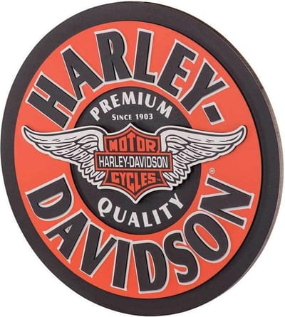 Harley-Davidson Winged Logo Wandbord