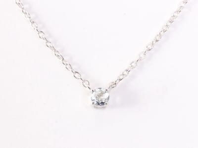 Fijne zilveren anker ketting met bergkristal