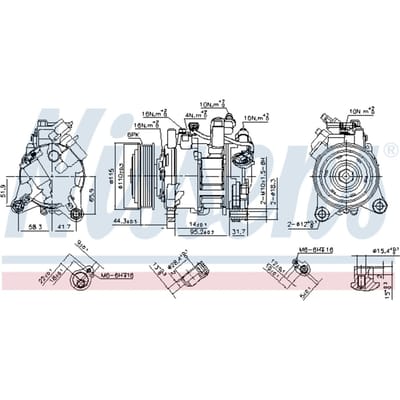 Compressor, airconditioner NISSENS 890397