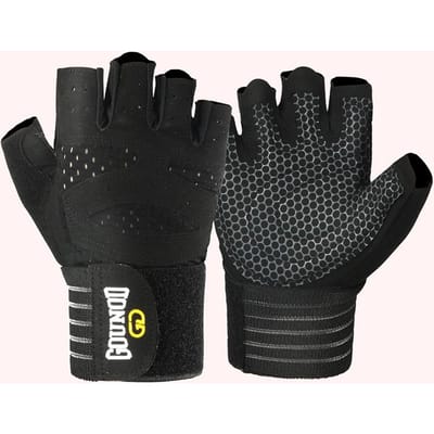 Gounod Gewichthefhandschoenen met Polsondersteuning Ademend Antislip Sportschoolhandschoenen voor Bodybuilding Powerlifting Fitness Training L