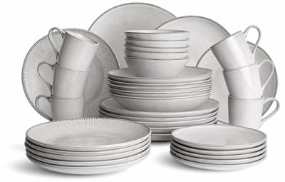 Dutch Rose Organic Dutch Rose Set 54 Delig Servies Wit