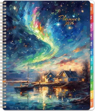 Planner 2026 - Agenda - Planning Maken - Maandelijkse Tabbladen - 21.5 x 28.9 cm - Blauw