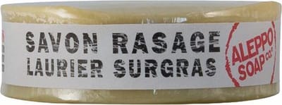 Natuurlijke Aleppo scheerzeep voor mannen 100 gram - refill - navulverpakking - nat scheren heren - vegan scheer zeep heren