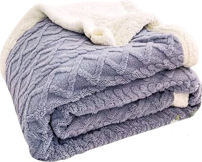 Livano Dekentje - Deken - Pluche - Wollen - Fleece - Plaid - Knuffeldeken - Bank Deken - Licht Grijs - 150x200cm