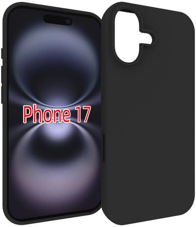 MobyDefend Hoesje - Geschikt voor iPhone 17 - TPU Backcover - Mat Zwart