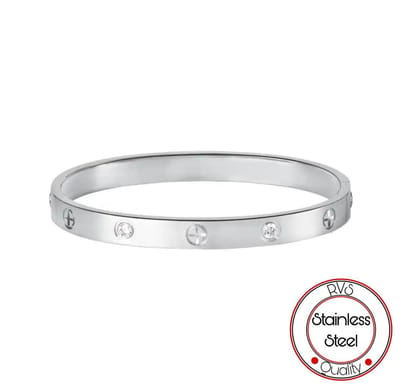Soraro Exclusieve Zirkonia Armband | Dames en Heren | Zilverkleurig | RVS | 18 CM | Armband Vrouwen | Dames en Heren Armband | Cadeau voor Vrouw en Man | Vrouwen en Mannen Cadeautjes
