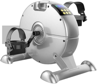 Hometrainer Pedaaltrainer - Mini Fiets - Arm Been Training - LCD Scherm - 44.7x31.2x33.6 cm - Zilver