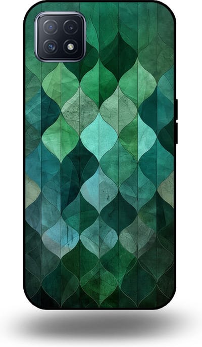 Smartphonica Telefoonhoesje geschikt voor OPPO A53 5G / A72 5G / A73 5G met groene bladeren opdruk - TPU backcover case green leaf design - Groen geschikt voor Oppo A53 5G;Oppo A72 5G;Oppo A73 5G