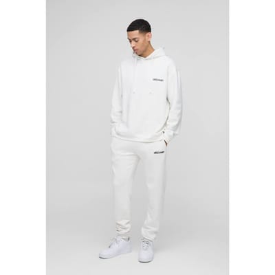 Oversized Ofcl Men's Hooded Trainingspak | Ecru | Size Small