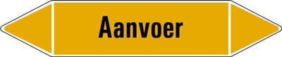 Aanvoer gas leidingmarkering op vel 179 x 37 mm - 5 per vel