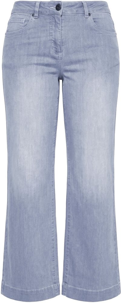 Angel of Style - Dames - Jeans Nora wijd en recht stretchcomfort 4-pocket - Medium grijs - Maat 22