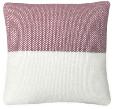Festivity wool cushion dawn pink square