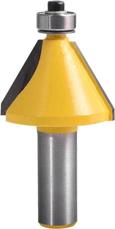 Houtfrezen - Profielfrezen - 30 Gradus Chamferfrees, Tungsten Carbide Tip, 1/2" Schacht, Speciaal voor Houtbewerking