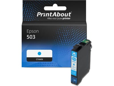 PrintAbout huismerk Inktcartridge 503 (C13T09Q24010) Cyaan Geschikt voor Epson