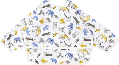 Baby Slabbetje met Mouwen - Safari Dieren - 0-2 jaar