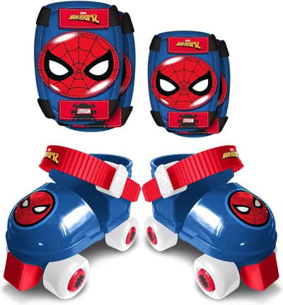Rolschaatsen maten 23-27 Elleboog en kniebeschermers SPIDERMAN