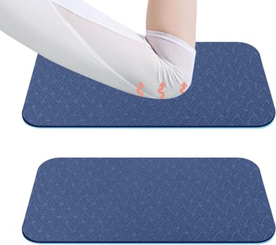 Kniebeschermers - Pilates kussen - Fitness training - Gewrichtsbescherming - 35 x 18 cm - Blauw