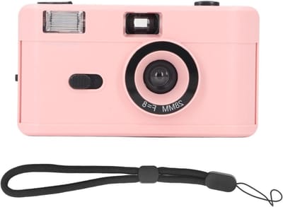 Filmcamera Herbruikbaar - Analoge Camera - Nostalgische Foto's - Met Ingebouwde Flits - 13 x 8 x 5 cm - Roze
