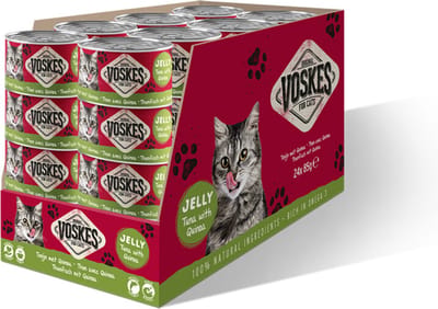 Voskes Kattenvoer Nat Tonijn met Quinoa - 24 x 85 gr - Voordeelverpakking