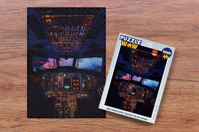 Puzzel Een verlichte cockpit in de avond - Legpuzzel - Puzzel 1000 stukjes volwassenen