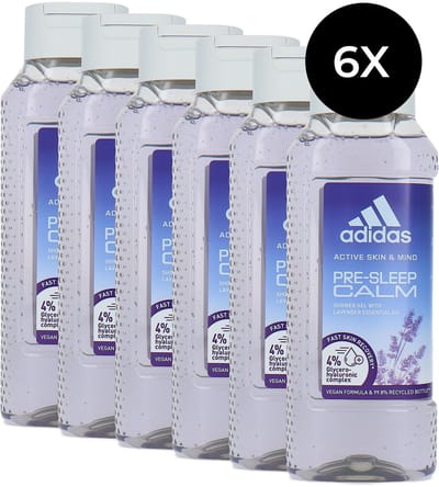 Adidas Pre-Sleep Calm Shower Gel - 6 x 250 ml