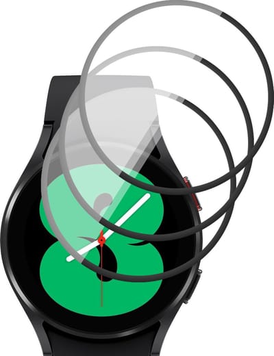 Screenprotector geschikt voor Samsung Watch 4 40 mm - PET Glasfolie Full Screen Protector - 3 Stuks