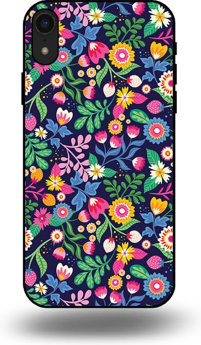 Smartphonica Telefoonhoesje geschikt voor iPhone Xr met bloemen opdruk - TPU backcover case flower design geschikt voor Apple iPhone XR