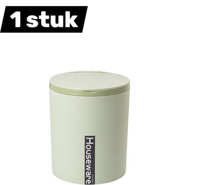 1 stuk - Prullenbak - Mini Prullenbak - Prullenbak met deksel - Bureau Prullenbak - Compacte Dikke PP Omklap Prullenbak - Mini Afvalbak voor Kantoor en Huis - Groen
