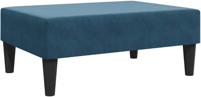 vidaXL - Voetenbank - 77x55x31 - cm - fluweel - blauw