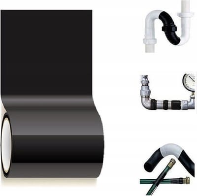 Super Sterk Waterdichte Tape - Lekkage Tape - Montage Tape - Klus & Reparatie Tape - Flextape - Montage Reparatietape Klustape - Voor Reparatie Zwembad/Badkamer/Zwembad/Tent/Lekkages - Waterbestendig - Rubber - 1,5 Meter