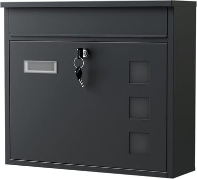 Zwarte Wandbrievenbus - Modern en Weerbestendig met Slot