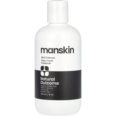 Natural Outcome, Manskin, Nettoyant Stay Fresh, Menthe & Marula, 8 oz (236 ml) white