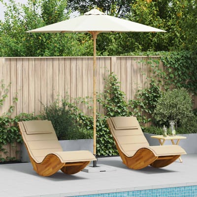 vidaXL - Tuinparasol - Ø - 240 - x - 260 - cm - Bamboe - Rond - Crèmewit