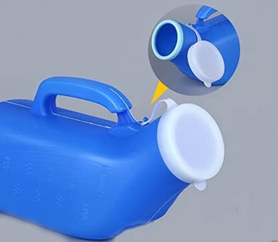 IBBO® - Urine container - Urinaal - Urinebeker - Plasfles - Plasfles Mannen - Urinaal Mannen - 2 l - Plas Fles Man - Plas Potje - Blauw