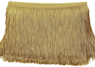 Dailygoods- Franjelint 15 cm - Decoratielint - Dansfranjes - Snijfranjes - Naai-accessoires - Polyester - Goud A