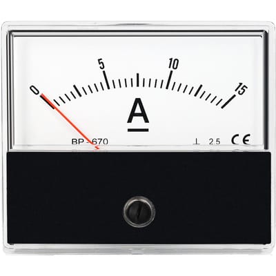Analoge stroompaneelmeter Ampèremetermeter Klasse 2,5 Nauwkeurigheid DC 0-15A Analoge ampèremeter Ampere DC 0-15A
