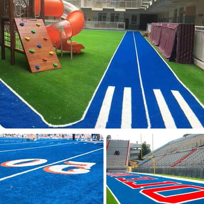 Realistisch kunstgras - Gazonmat tapijt - Buiten decoreren - UV-bestendig herbruikbaar - 3 x 2 meter - Blauw