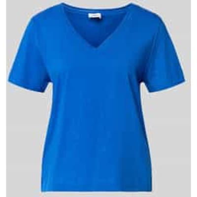Zachte jersey T-shirt met V-hals en voorpaneel voor vrouwen s.Oliver