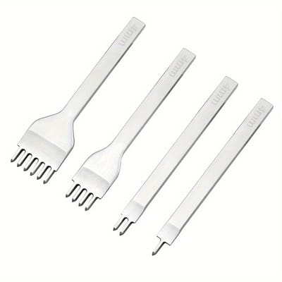 Livé® Leder Beitelset – 4-delig 1–4 Tanden – 4 mm Afstand Diamantbeitels