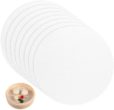 Dailygoods- Silicomaalmat 32 cm - 8 Stuks - Antiaanbaklaag - Dubbelzijdig - Herbruikbaar - Geschikt voor Stoomapparaten - Stoominzet