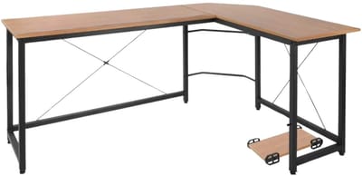 L-vorm Bureau - 170cm - Bruin - Hoekbureau - Computer, Gaming & Laptop Bureau - Thuiskantoor - Tafel